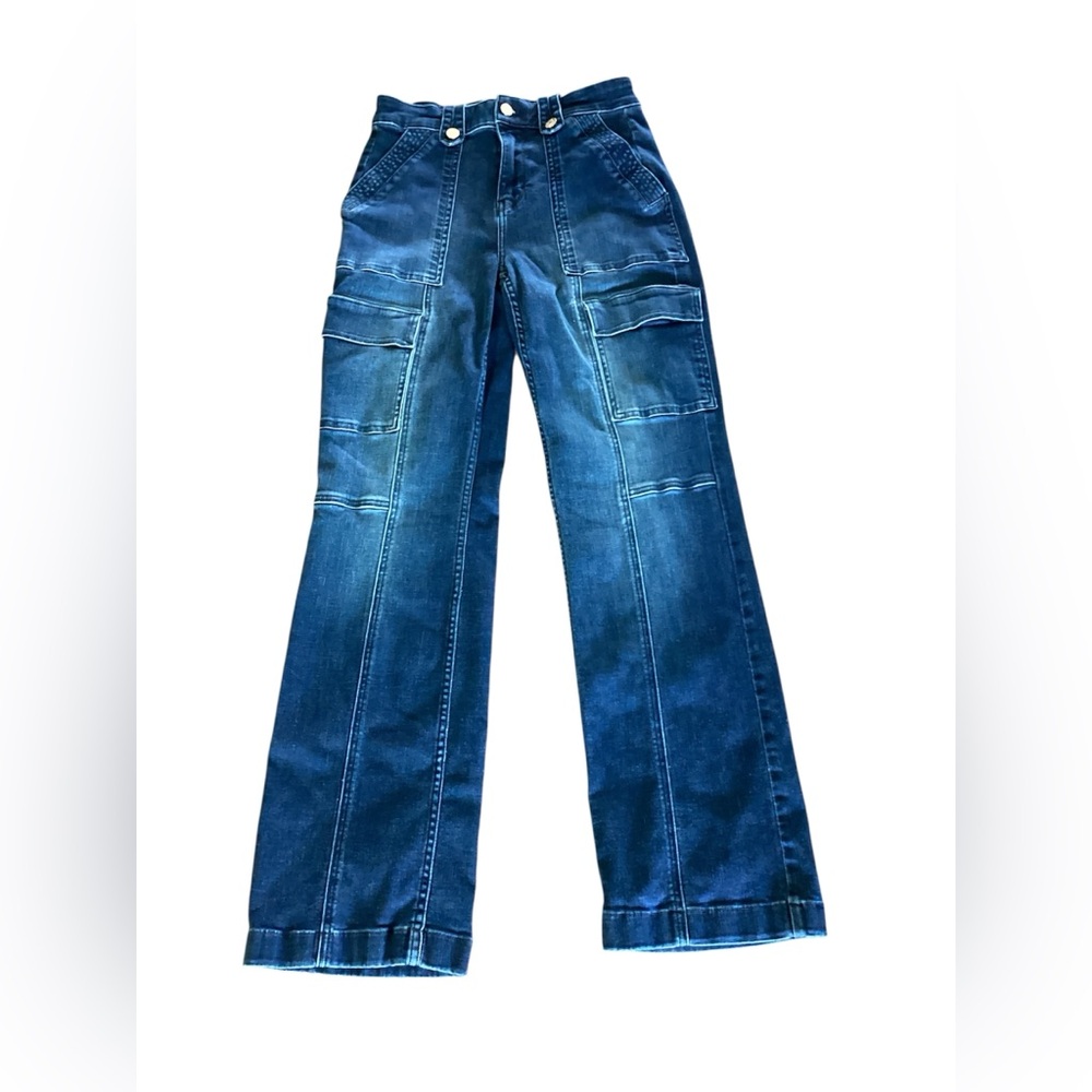 White House Black Market Dark Blue Wide Leg Jeans